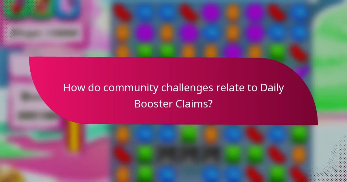 How do community challenges relate to Daily Booster Claims?