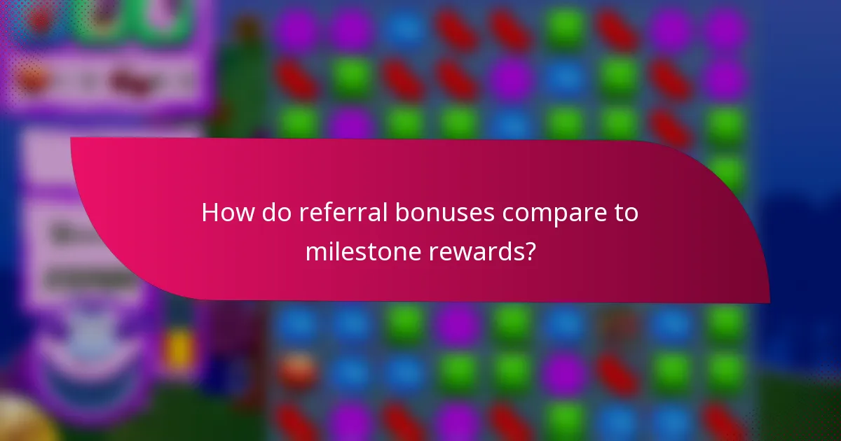 How do referral bonuses compare to milestone rewards?